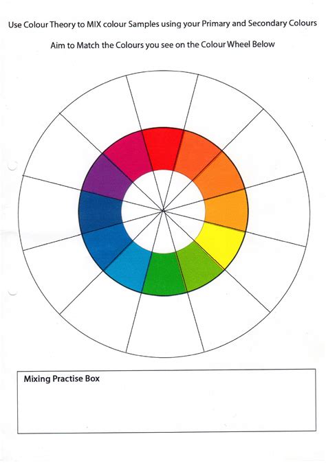 color wheel worksheet